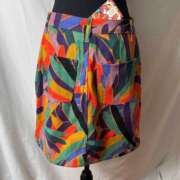 FARM Rio Colorful Button-Front Mini Skirt - Picture 4 of 7